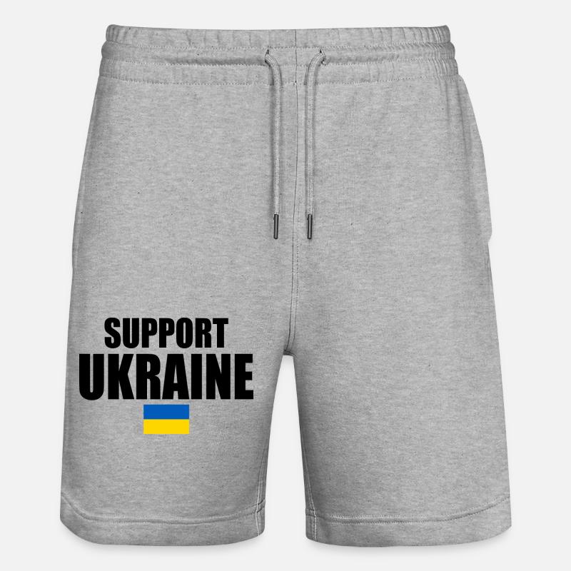 Support ukraine - Short de jogging bio TRAINER Stanley/Stella unisexe - gris chiné