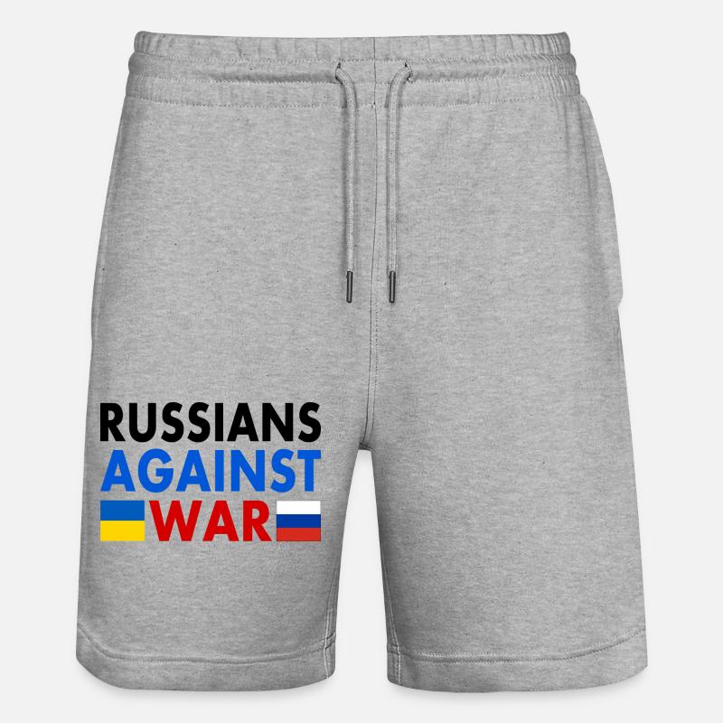 russians against war - Short de jogging bio TRAINER Stanley/Stella unisexe - gris chiné