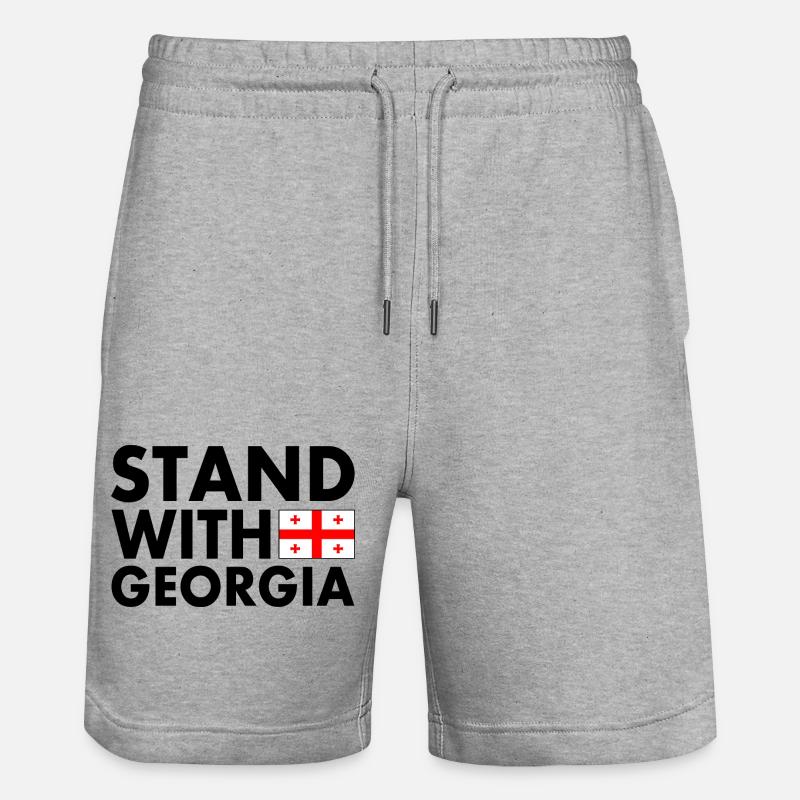 Stand with georgia - Short de jogging bio TRAINER Stanley/Stella unisexe - gris chiné