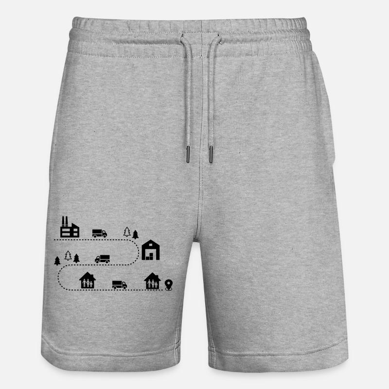Logistique - Short de jogging bio TRAINER Stanley/Stella unisexe - gris chiné