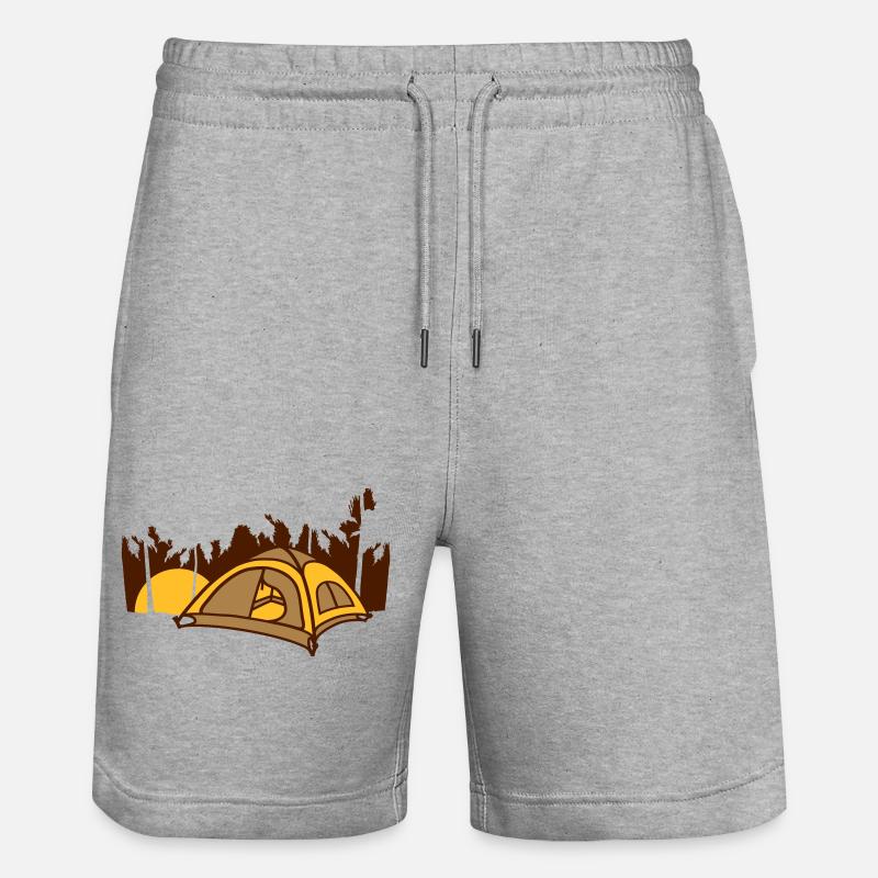 Palm Camping Tente Vacances - Short de jogging bio TRAINER Stanley/Stella unisexe - gris chiné