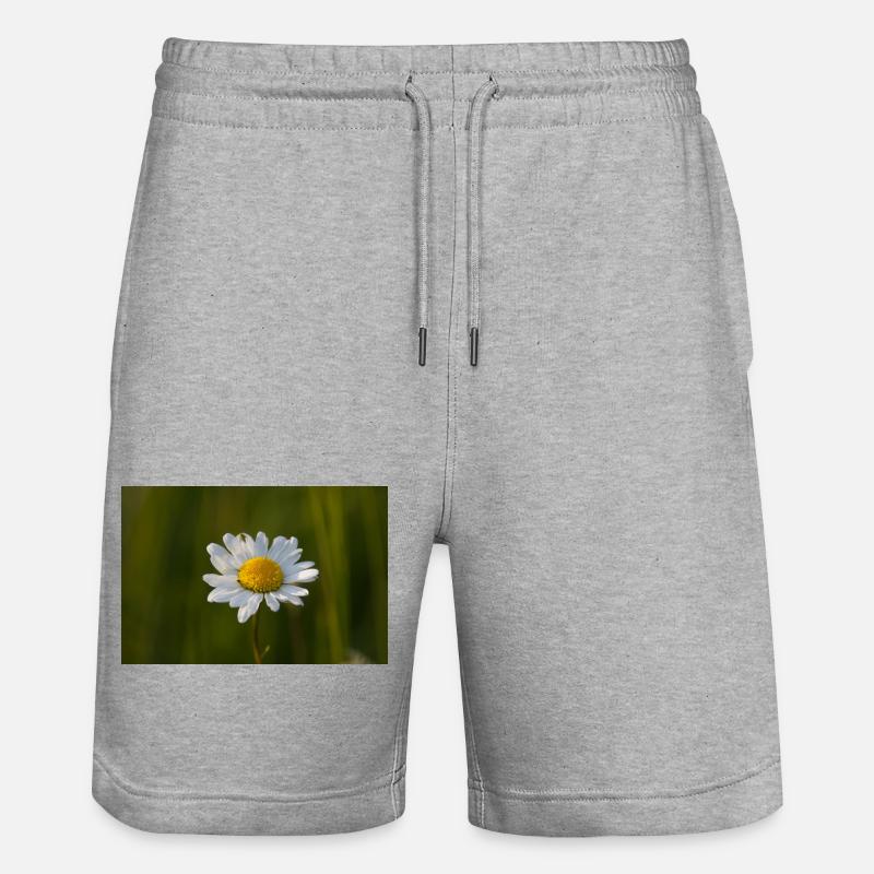Margeriten Margerite Gänseblümchen - Stanley/Stella Unisex Bio Joggingshorts Trainer  - Grau meliert