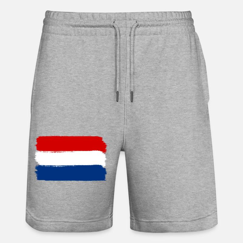 Drapeau hollandais utilisé look - Short de jogging bio TRAINER Stanley/Stella unisexe - gris chiné