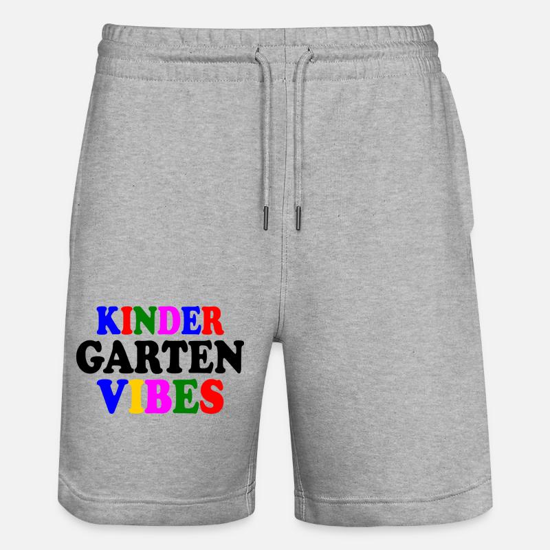 kindergarten vibes - Short de jogging bio TRAINER Stanley/Stella unisexe - gris chiné