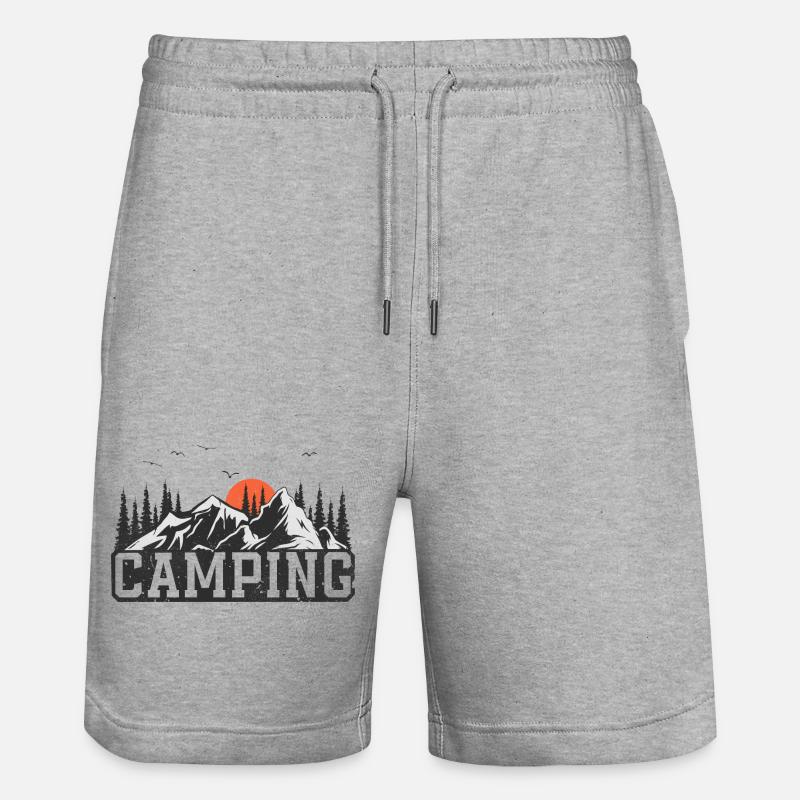 Camping Campen Camper - Short de jogging bio TRAINER Stanley/Stella unisexe - gris chiné
