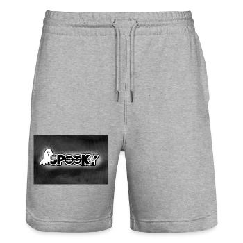 Gruseliger Halloween Comic Stil - Stanley/Stella Unisex Bio Joggingshorts Trainer  - Grau meliert - Vorne - Nik (191cm) & Marisol (170cm)