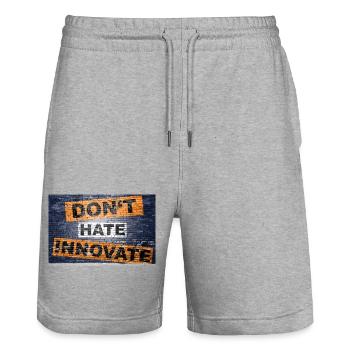 hassen Sie nicht innovate Say Lettering Graffiti - Stanley/Stella Unisex Bio Joggingshorts Trainer  - Grau meliert - Vorne - Nik (191cm) & Marisol (170cm)