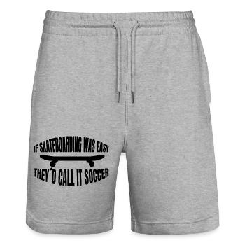 Skateboard Skating Skateboarding Longboard Skater - Stanley/Stella Trainer Unisex Organic Jogging Shorts - heather grey - Front - Nik (191cm) & Marisol (170cm)