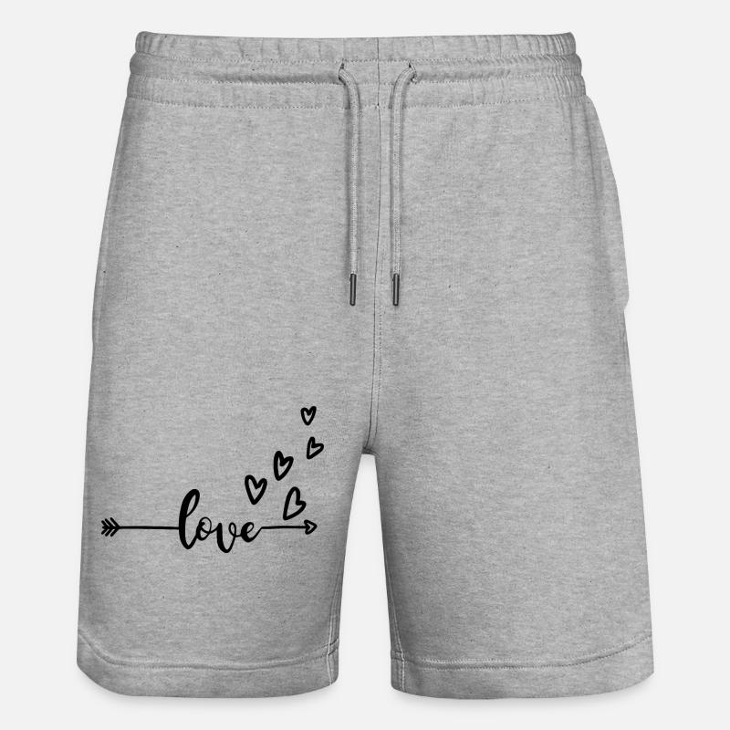LOVE - Short de jogging bio TRAINER Stanley/Stella unisexe - gris chiné