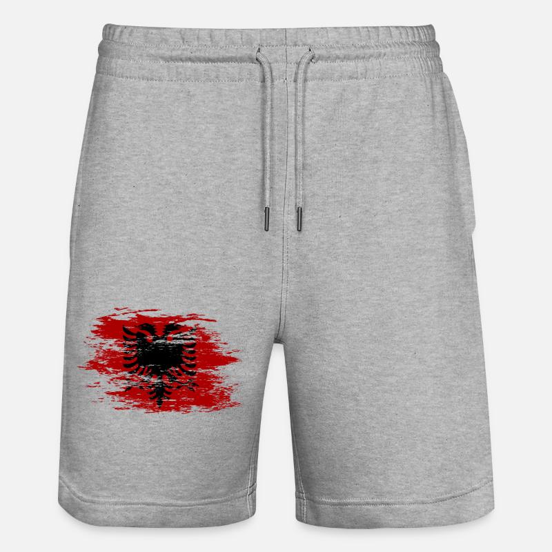 Albanie utilisée - Short de jogging bio TRAINER Stanley/Stella unisexe - gris chiné