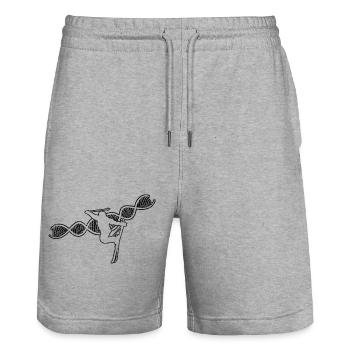Ski Ski Design Ski Ski Tenue de ski Skieurs - Short de jogging bio TRAINER Stanley/Stella unisexe - gris chiné - Devant - Nik (191cm) & Marisol (170cm)