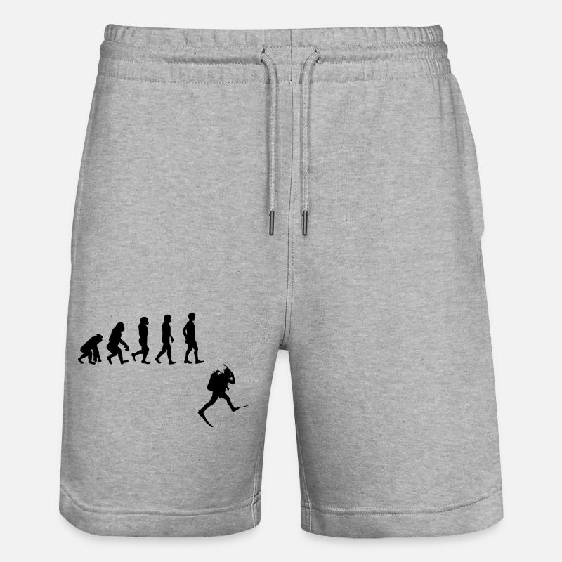Evolution Freediving Free Diving Plongée - Short de jogging bio TRAINER Stanley/Stella unisexe - gris chiné