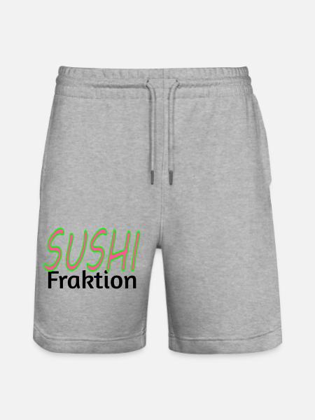 SUSHI Faction - Stanley/Stella Trainer Unisex Organic Jogging Shorts - heather grey