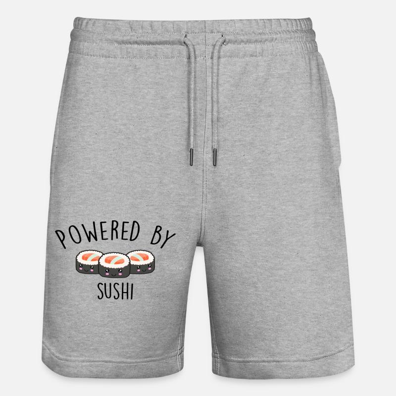 Propulsé par Sushi - Short de jogging bio TRAINER Stanley/Stella unisexe - gris chiné