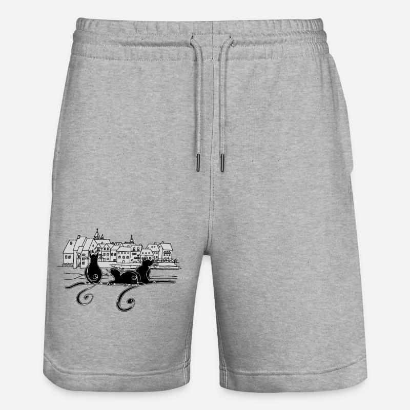 Chats - Short de jogging bio TRAINER Stanley/Stella unisexe - gris chiné