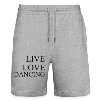 Danse Musique de danse - Short de jogging bio TRAINER Stanley/Stella unisexe - gris chiné - Devant - Nik (191cm) & Marisol (170cm)