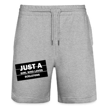 Dancing Dance Music - Stanley/Stella Trainer Unisex Organic Jogging Shorts - heather grey - Front - Nik (191cm) & Marisol (170cm)