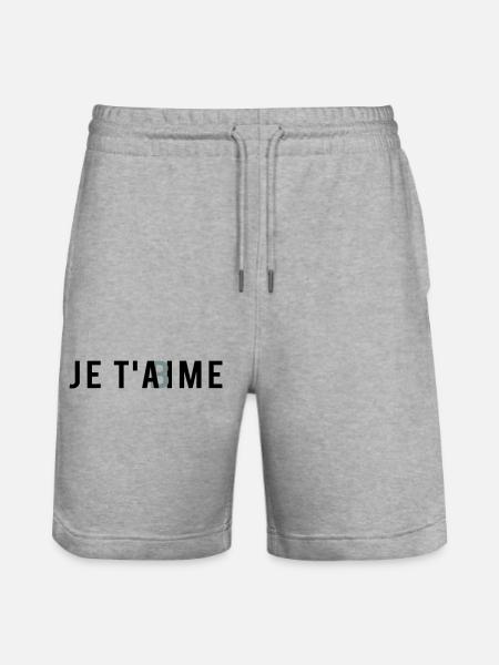 JE T'AbIME - Short de jogging bio TRAINER Stanley/Stella unisexe - gris chiné