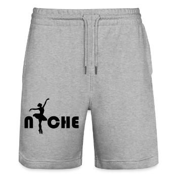 Dancing Dance Music - Stanley/Stella Trainer Unisex Organic Jogging Shorts - heather grey - Front - Nik (191cm) & Marisol (170cm)