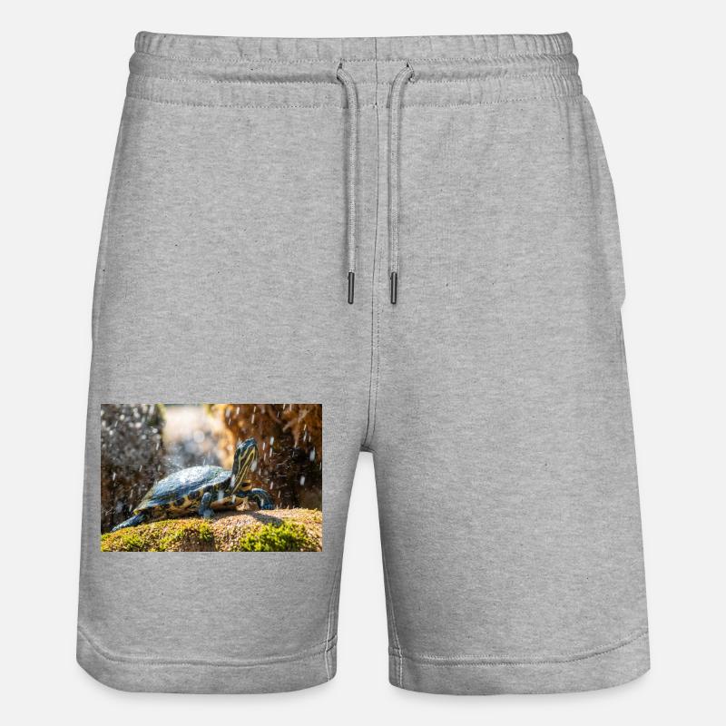 Gelbbauch-Slider Trachemys scripta scripta - Stanley/Stella Unisex Bio Joggingshorts Trainer  - Grau meliert