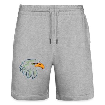 EAGLE LOGO - Short de jogging bio TRAINER Stanley/Stella unisexe - gris chiné - Devant - Nik (191cm) & Marisol (170cm)