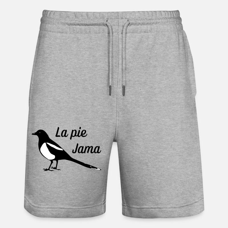 LOGO La pie Jama - Short de jogging bio TRAINER Stanley/Stella unisexe - gris chiné
