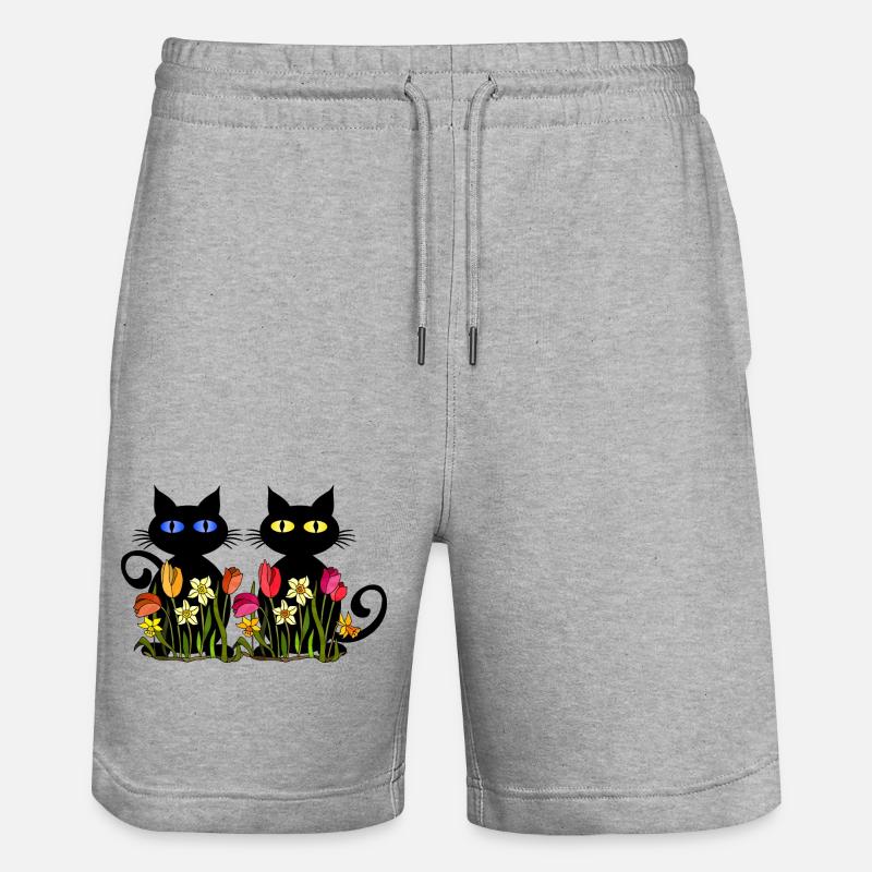 Chats - Short de jogging bio TRAINER Stanley/Stella unisexe - gris chiné