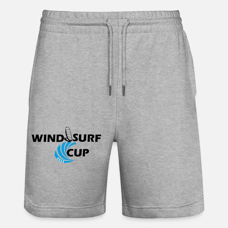Windsurfcup Sylt - Stanley/Stella Unisex Bio Joggingshorts Trainer  - Grau meliert