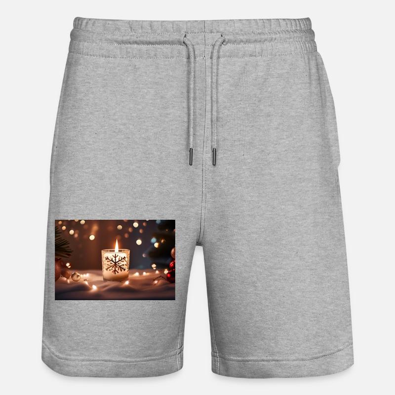 Bougie de Noël - Short de jogging bio TRAINER Stanley/Stella unisexe - gris chiné