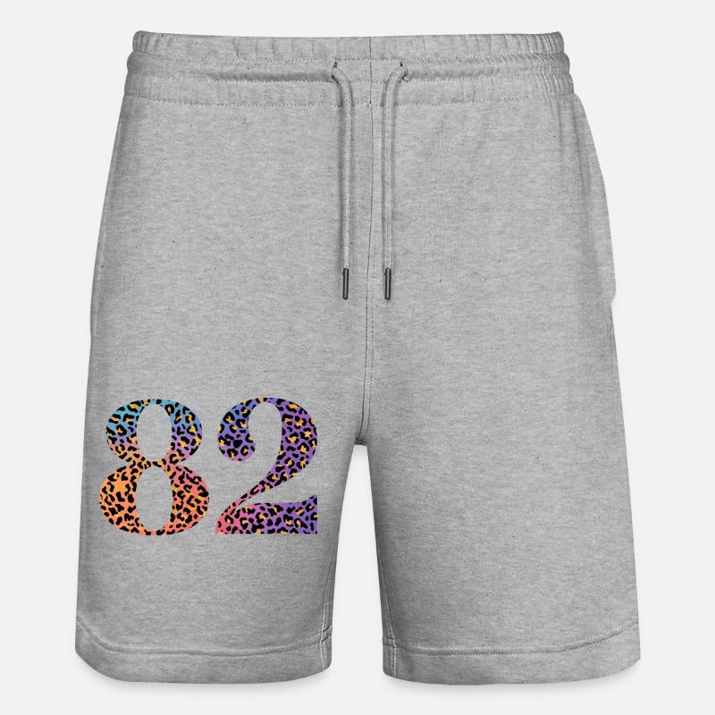 82e anniversaire léopard - Short de jogging bio TRAINER Stanley/Stella unisexe - gris chiné