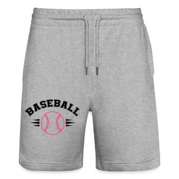baseball - Stanley/Stella Unisex Bio Joggingshorts Trainer  - Grau meliert - Vorne - Nik (191cm) & Marisol (170cm)