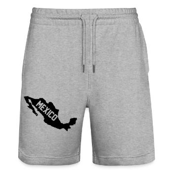 Mexico Country 1 - Stanley/Stella Trainer Unisex Organic Jogging Shorts - heather grey - Front - Nik (191cm) & Marisol (170cm)
