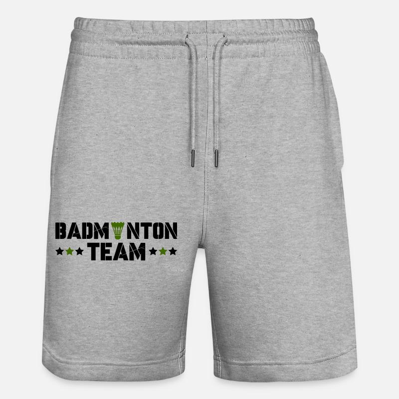 Équipe de badminton - Short de jogging bio TRAINER Stanley/Stella unisexe - gris chiné