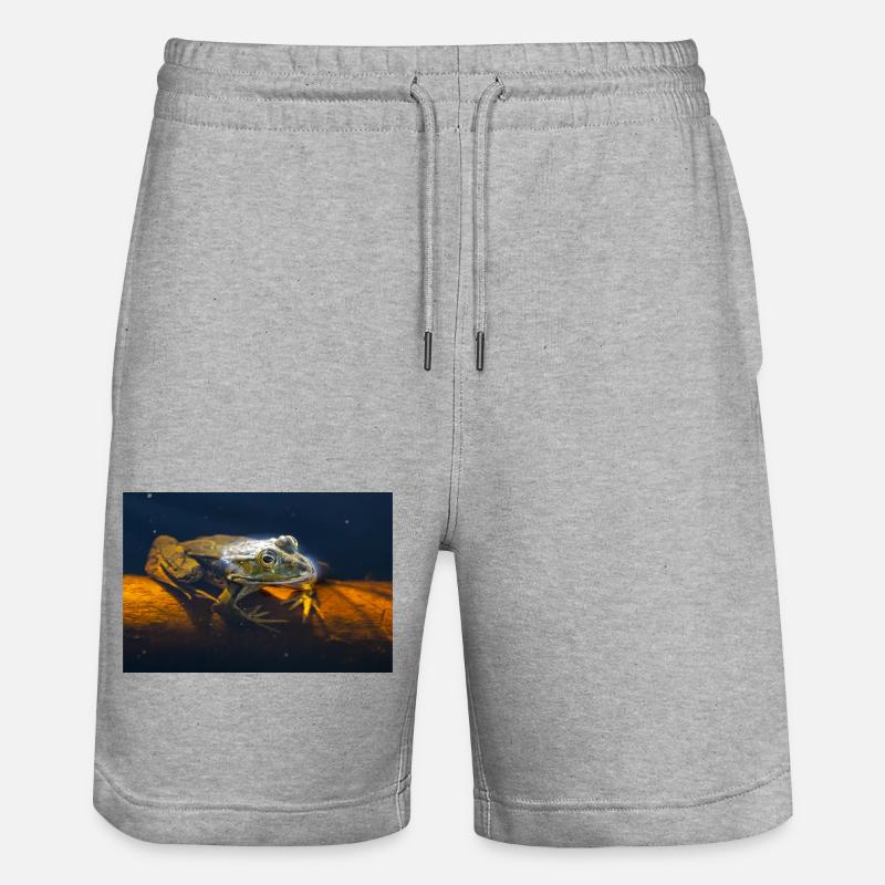 Teichfrosch - Stanley/Stella Unisex Bio Joggingshorts Trainer - Grau meliert