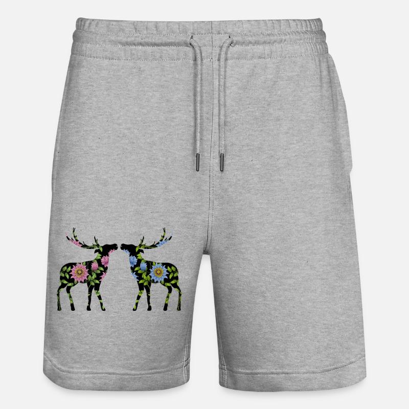 Hirsch - Stanley/Stella Unisex Bio Joggingshorts Trainer  - Grau meliert
