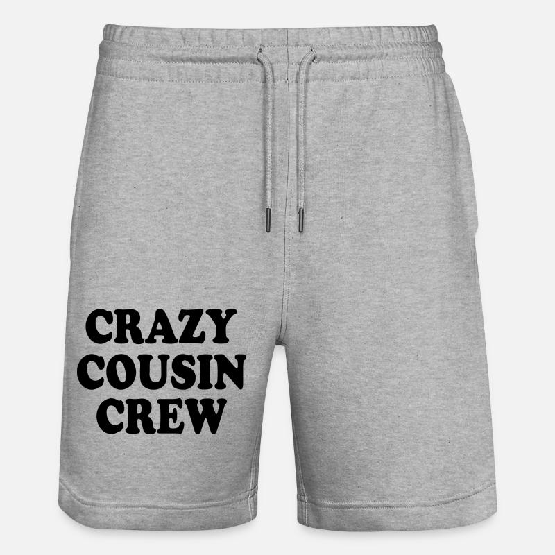 Crazy cousin crew - Short de jogging bio TRAINER Stanley/Stella unisexe - gris chiné
