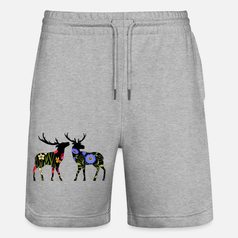 Cerf - Short de jogging bio TRAINER Stanley/Stella unisexe - gris chiné
