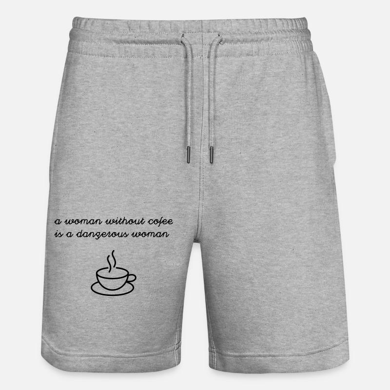 Femme sans café - Short de jogging bio TRAINER Stanley/Stella unisexe - gris chiné