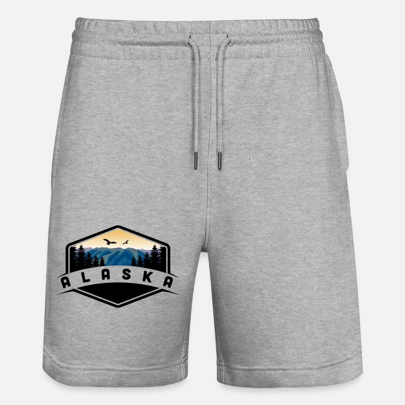 Alaskan Lake Mountain Alaska - Short de jogging bio TRAINER Stanley/Stella unisexe - gris chiné