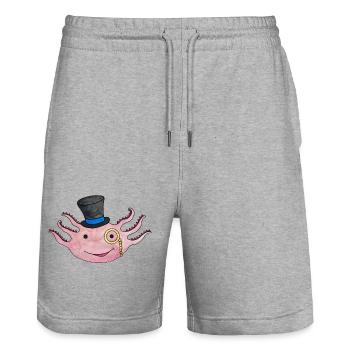 Axolotl mignon triton chapeau haut de forme Mexique amphibiens - Short de jogging bio TRAINER Stanley/Stella unisexe - gris chiné - Devant - Nik (191cm) & Marisol (170cm)