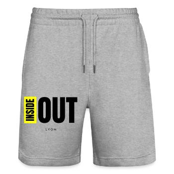 Inside Out Black - Short de jogging bio TRAINER Stanley/Stella unisexe - gris chiné - Devant - Nik (191cm) & Marisol (170cm)