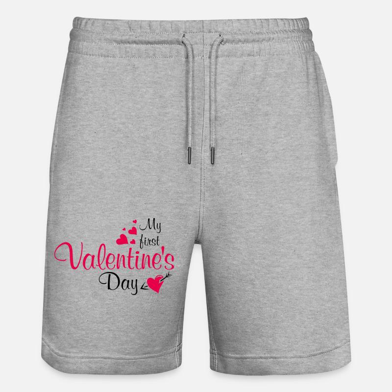 Ma première Saint-Valentin - Short de jogging bio TRAINER Stanley/Stella unisexe - gris chiné