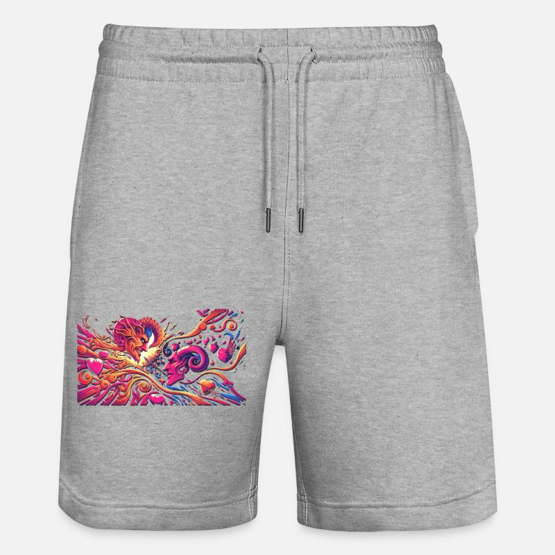 La Saint-Valentin - Short de jogging bio TRAINER Stanley/Stella unisexe - gris chiné