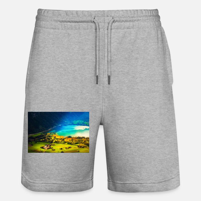 LUMIÈRE DE MER - Short de jogging bio TRAINER Stanley/Stella unisexe - gris chiné