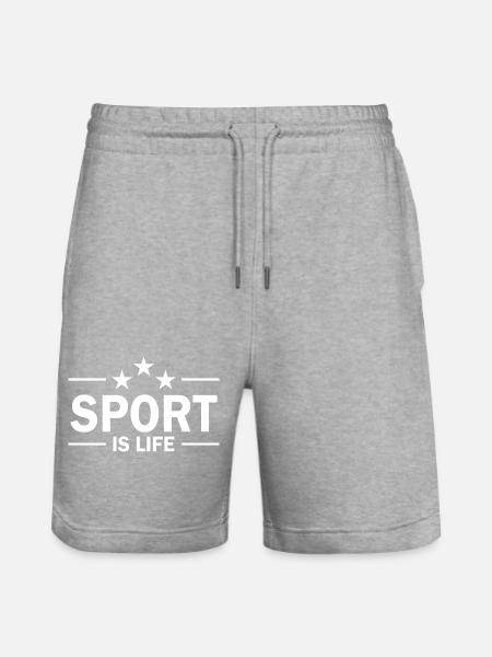 Basketball - Stanley/Stella Trainer Unisex Organic Jogging Shorts - heather grey