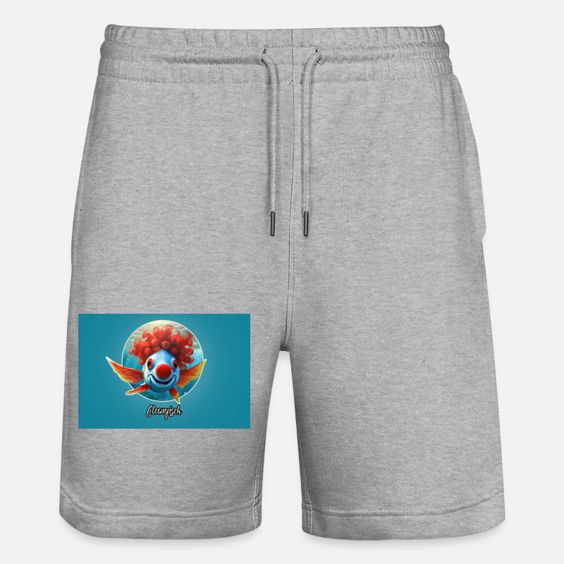 Pun ambiguous german expression - Clownfisch - Stanley/Stella Unisex Bio Joggingshorts Trainer  - Grau meliert