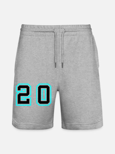 20 number symbol - Stanley/Stella Trainer Unisex Organic Jogging Shorts - heather grey