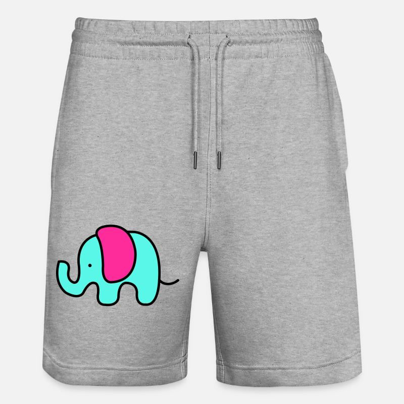 Bébé éléphant - Short de jogging bio TRAINER Stanley/Stella unisexe - gris chiné