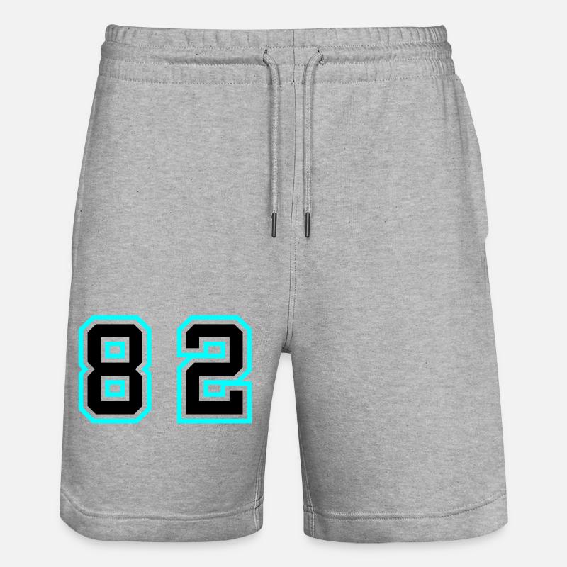 82 Symbole numérique - Short de jogging bio TRAINER Stanley/Stella unisexe - gris chiné
