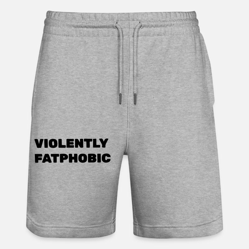 Violemment grosphobe - Short de jogging bio TRAINER Stanley/Stella unisexe - gris chiné